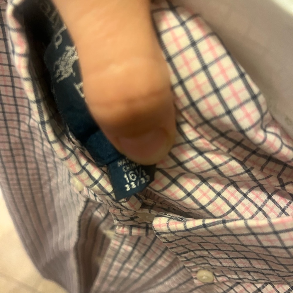 Polo by Ralph Lauren Men's Plaid Shirt - Pink and Blue - Picture 3 of 4